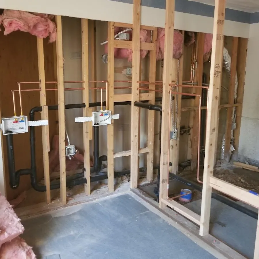 Copper pipe rough-in and plumbing installation in Ketchikan